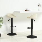 vidaXL Scaune de bar, 2 buc. , crem, catifea GartenMobel Dekor (333600)