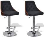 vidaXL Scaune de bar, 2 buc. , lemn curbat si material textil GartenMobel Dekor (241056)