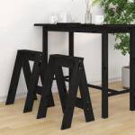 vidaXL Scaune, 2 buc. , negru, 40x40x60 cm, lemn masiv de pin GartenMobel Dekor (823668)