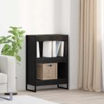 vidaXL Dulap pentru carti Stejar Negru 80 x 30 x 155 cm Lemn compozit GartenMobel Dekor (886384) Biblioteca