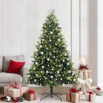 vidaXL Brad de Craciun artificial cu ramuri articulare 300 LEDs 210 cm GartenMobel Dekor (3396003)