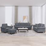 vidaXL Set canapea cu perne, 4 piese, gri închis, catifea GartenMobel Dekor (3202201) Canapea