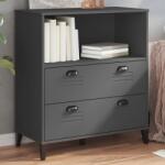 vidaXL Biblioteca „VIKEN, gri antracit, 80x40x80 cm, lemn masiv pin GartenMobel Dekor (374946) Biblioteca
