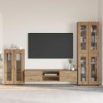 vidaXL Set comoda TV FLORIN 3 pcs Stejar Artizanal Lemn compozit GartenMobel Dekor (3397963)