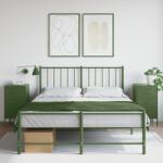 vidaXL Noptiere 2 buc. verde maslina 36x39x68cm otel laminat la rece GartenMobel Dekor (843087)