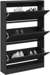 vidaXL Pantofar, negru, 80x21x125, 5 cm, lemn compozit GartenMobel Dekor (839925) Pantofar