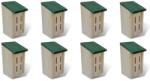 vidaXL Casute de fluturi, 8 buc. , 14x15x22 cm, lemn GartenMobel Dekor (276007)
