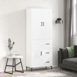 vidaXL Dulap înalt, alb, 69, 5x34x180 cm, lemn compozit GartenMobel Dekor (3196011) Comoda