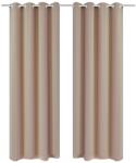 vidaXL Draperii opace cu inele metalice, 2 buc. , crem, 135 x 245 cm GartenMobel Dekor (130373)