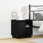 vidaXL Set 2 noptiere negre cu LED, 50x34, 5x50 cm, lemn compozit (869581)