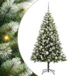 vidaXL Brad de Craciun artificial cu articulatii si zapada înghetata GartenMobel Dekor (3395435)