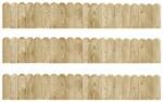 vidaXL Role de bordura, 3 buc. , 120 cm, lemn de pin tratat GartenMobel Dekor (3053643)