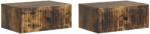 vidaXL Set 2 noptiere suspendate, stejar fumuriu, 49 x 34, 5 x 20 cm (897946)