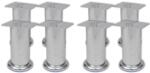 vidaXL Picioare de canapea rotunde, 8 buc. , 120 mm, crom GartenMobel Dekor (3051484)