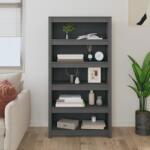 vidaXL Biblioteca, gri, 80x35x154 cm, lemn masiv de pin GartenMobel Dekor (821691) Biblioteca