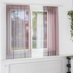 vidaXL Perdele Voile cu buzunare pentru bare 2 buc violet GartenMobel Dekor (4102202)