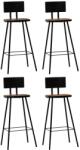 vidaXL Scaune de bar, 4 buc. , lemn masiv reciclat GartenMobel Dekor (245391)
