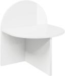 vidaXL Noptiera Alb foarte lucios 40 x 35, 5 x 45, 5 cm Lemn prelucrat GartenMobel Dekor (8001139)