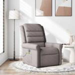 vidaXL Fotoliu de masaj rabatabil, gri taupe, material textil GartenMobel Dekor (4015653)