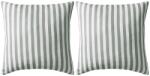 vidaXL Perne de exterior, 2 buc, imprimeu dungi, 45 x 45 cm, gri GartenMobel Dekor (132309)