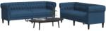 vidaXL Set canapele, 2 piese, albastru, material textil GartenMobel Dekor (3209206) Canapea