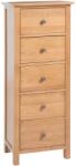 vidaXL Comoda înalta cu sertare, 45x32x110 cm, lemn masiv stejar GartenMobel Dekor (329924) Comoda