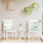 vidaXL Perne de scaun spatar jos, 2 buc. , model frunze, textil GartenMobel Dekor (361328)