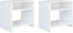 vidaXL Noptiere, 2 buc. , alb, 40 x 30 x 40 cm, PAL GartenMobel Dekor (800010)