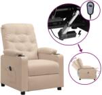 vidaXL Fotoliu rabatabil electric, crem, material textil GartenMobel Dekor (3098848)