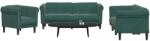 vidaXL Set de canapele, 3 piese, verde închis, catifea GartenMobel Dekor (3209211) Canapea