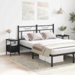 vidaXL Set 2 noptiere cu sertar, stejar negru, 34x36x50 cm, stil modern (862924)