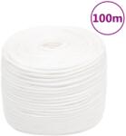 vidaXL Franghie de barca, alb complet, 6 mm, 100 m, polipropilena GartenMobel Dekor (152551)
