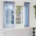 vidaXL Perdele Voile cu Oelii 2 buc Albastru Regal GartenMobel Dekor (4102113)