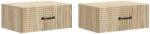 vidaXL Set 2 noptiere suspendate din lemn, stejar Sonoma, 49 x 34, 5 x 20 cm (898620)