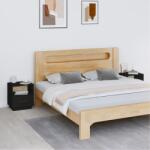 vidaXL Noptiere, 2 buc. , negru, 40x34x45 cm, lemn masiv de pin GartenMobel Dekor (818304)