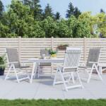vidaXL Perne scaun cu spatar înalt, 4 buc. , gri, 120x50x3 cm, textil GartenMobel Dekor (43180)
