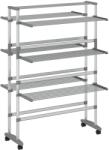vidaXL Uscator de rufe cu roti, 89x64x129 cm, aluminiu GartenMobel Dekor (154603)
