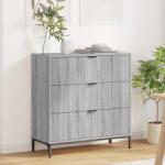 vidaXL Bufet cu sertar sonoma gri 79.5 x 33 x 82 cm Lemn compozit GartenMobel Dekor (883440) Comoda
