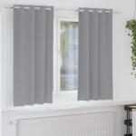 vidaXL Perdele Opaque cu Inel 2 pcs Gri deschis 175 x 140 cm Poliester GartenMobel Dekor (4107344)