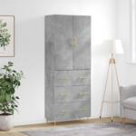 vidaXL Dulap înalt, gri beton, 69, 5x34x180, lemn compozit GartenMobel Dekor (3195839) Comoda