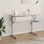 vidaXL Birou creatie alb & gri 110x53x(58-87)cm lemn prelucrat & otel GartenMobel Dekor (340928)