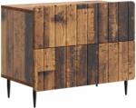 vidaXL Noptiera cu 2 sertare, lemn vechi, 62 x 34, 5 x 49, 5 cm, stil modern (894323)