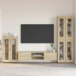 vidaXL Set comoda TV cu raft FLORIN 3 pcs Stejar Sonoma Lemn compozit GartenMobel Dekor (3397956)