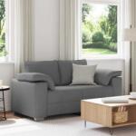 vidaXL Canapea pentru doua persoane Gri închis 160 cm tesatura GartenMobel Dekor (4105218) Canapea