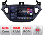 Edotec Navigatie Android Opel Corsa E 2013-2018 QLED 2K, 16GB RAM, 512GB (kit-corsa+EDT-E809-2K)