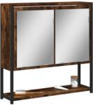 vidaXL Dulap baie cu oglinda stejar fumuriu 60x16x60 cm lemn compozit GartenMobel Dekor (842423)