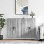 vidaXL Dulapuri montate pe perete, 2 buc, gri sonoma, 69, 5x34x90 cm GartenMobel Dekor (3195633) Comoda