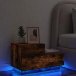 vidaXL Noptiera cu lumini LED, stejar fumuriu, 70x36x40, 5 cm GartenMobel Dekor (836781)