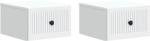 vidaXL Set 2 noptiere suspendate cu sertar, albe, 33 x 34, 5 x 20 cm (897916)