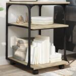 vidaXL Suport imprimanta 3 niveluri stejar fumuriu 43x48x64 cm lemn GartenMobel Dekor (842277)